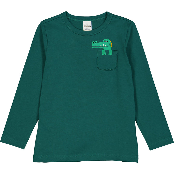 RE-LOVED Croco pocket l/s T