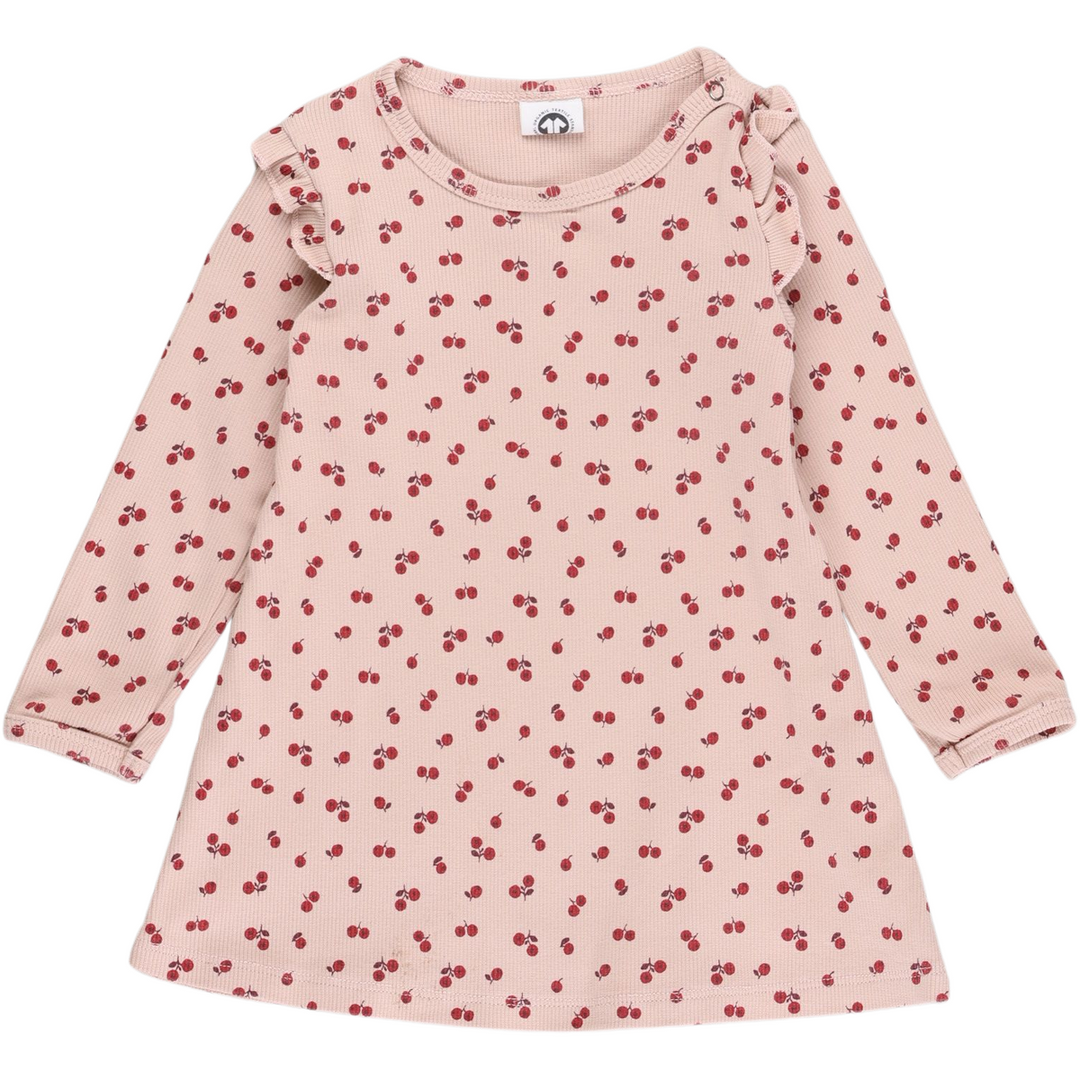 RE-LOVED BERRY flæse kjole med print af bær