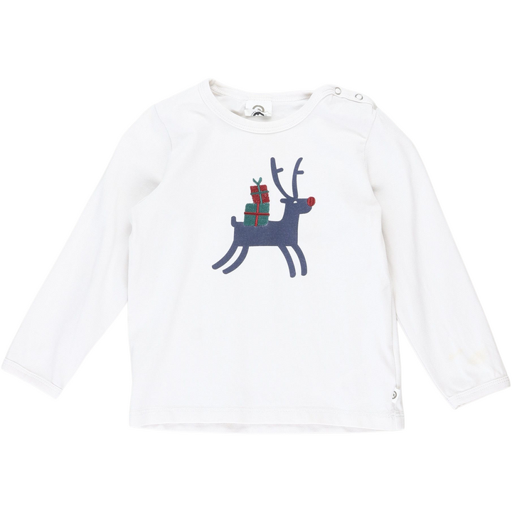 RE-LOVED SANTA bluse med Rudolf