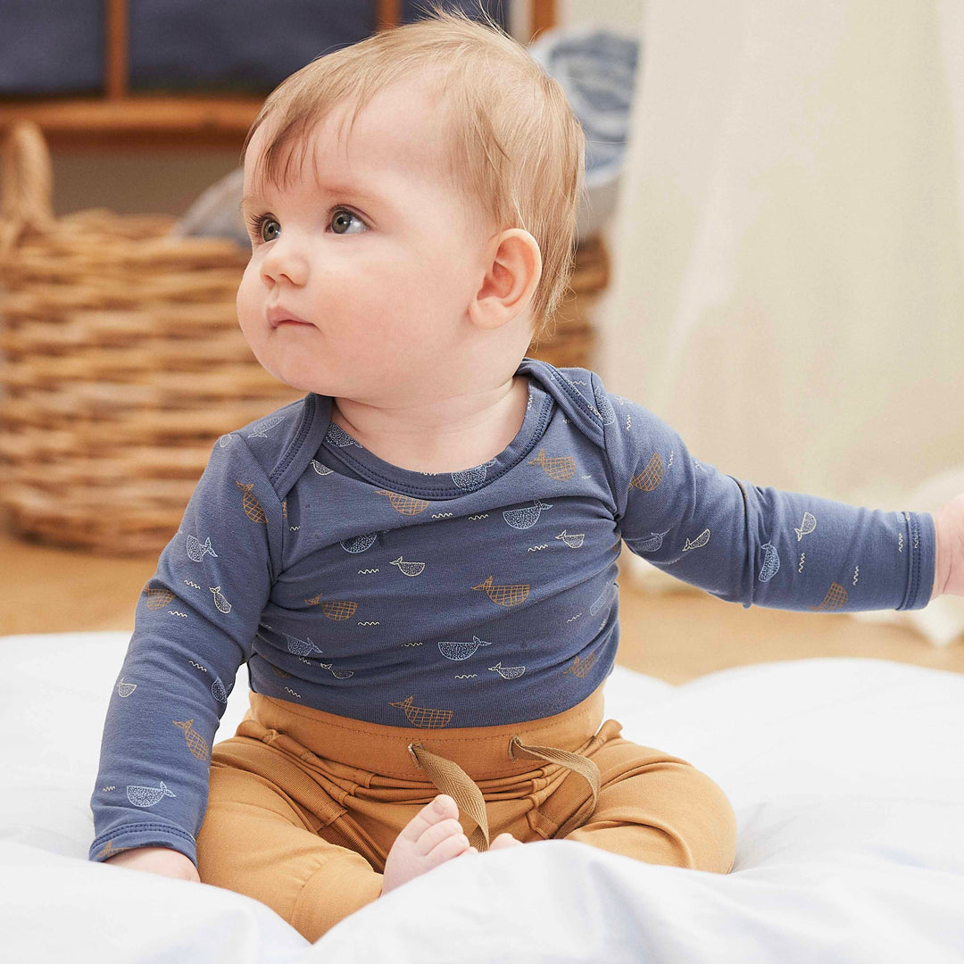 RE-LOVED WHALE bluse med print af hvaler