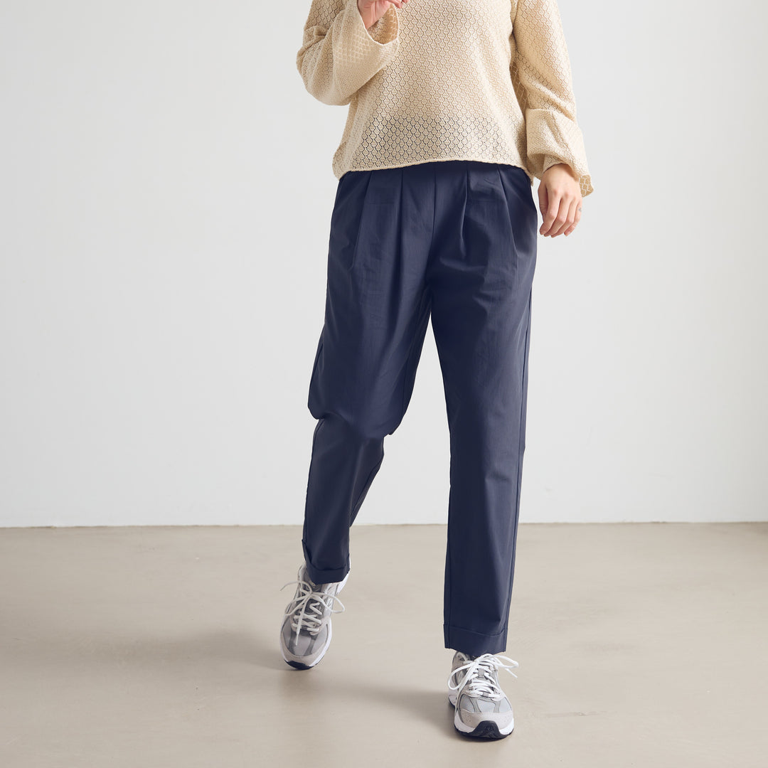 RE-LOVED POPLIN bukser med lommer