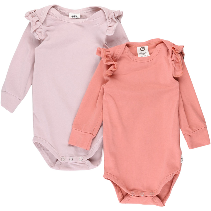 RE-LOVED BASIC body med flæser 2-pak