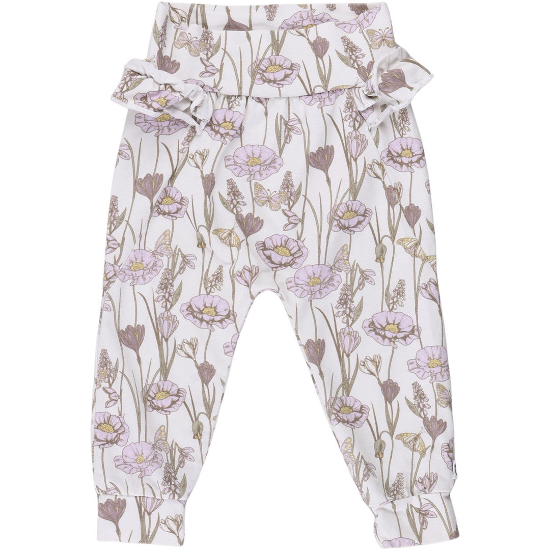 RE-LOVED CROCUS flæsebukser med blomsterprint