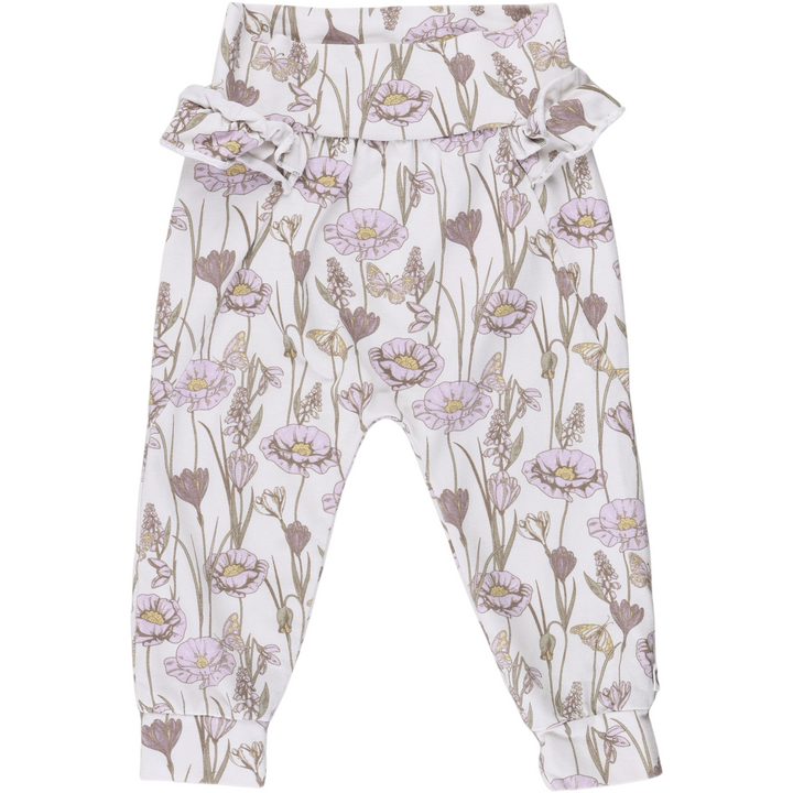 RE-LOVED CROCUS flæsebukser med blomsterprint