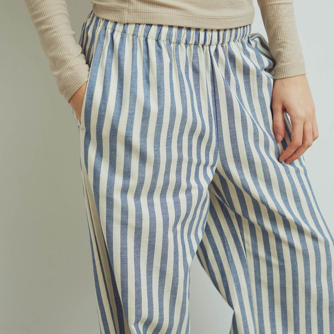RE-LOVED STRIPE WOVEN bukser