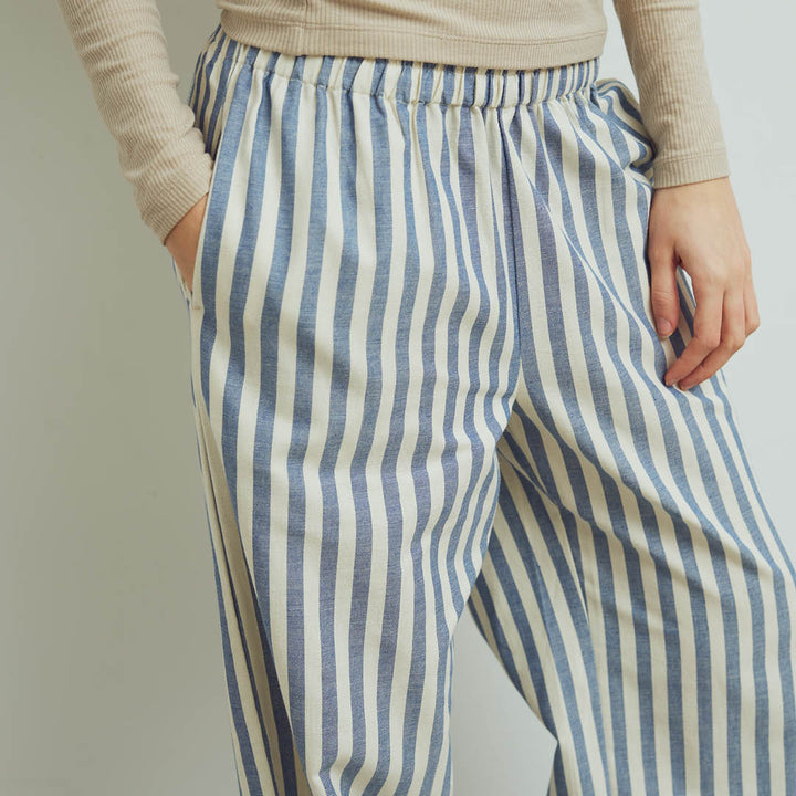 RE-LOVED STRIPE WOVEN bukser