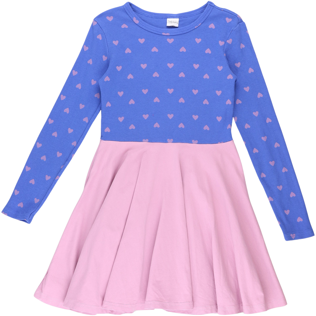 RE-LOVED HEART swing kjole med hjerter