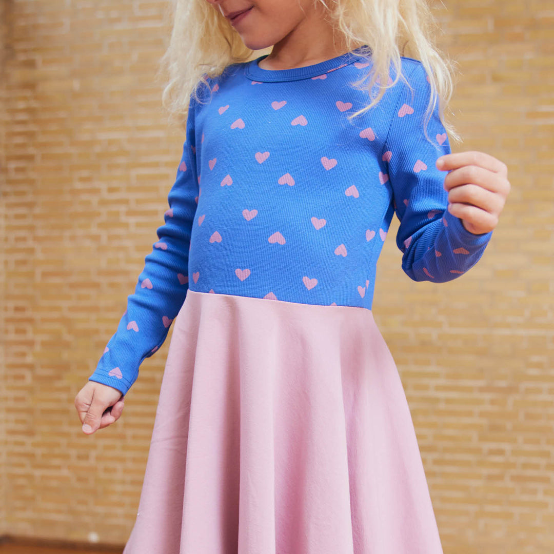 RE-LOVED HEART swing kjole med hjerter