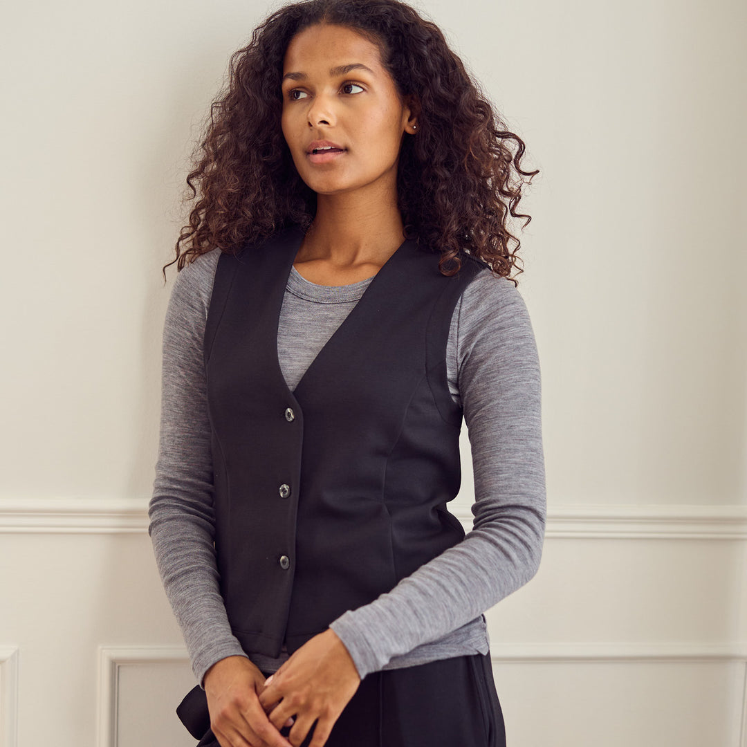 RE-LOVED WOOL bluse i merinould