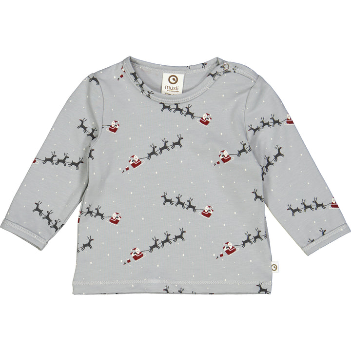 SANTA bluse med juleprint