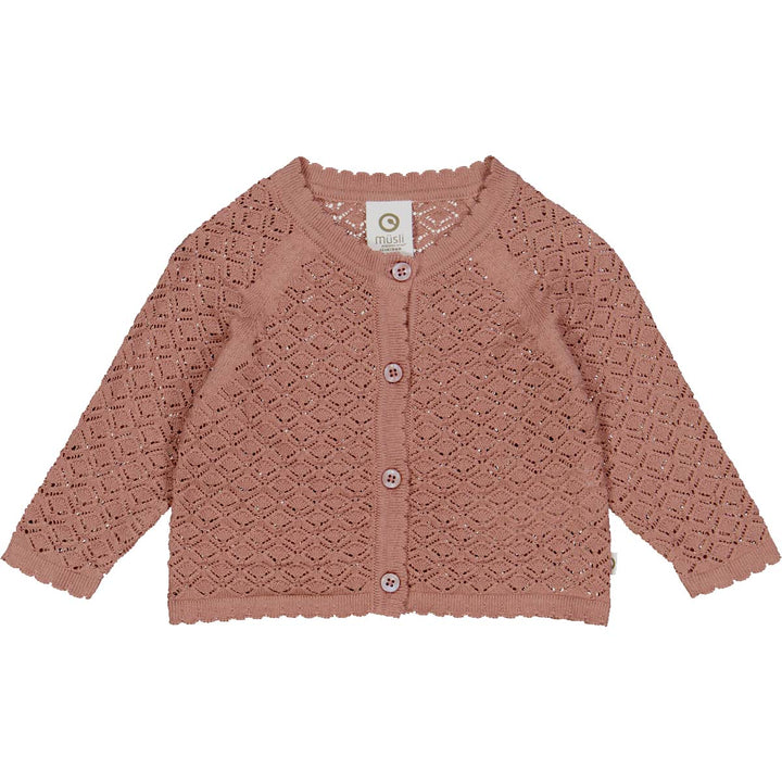 KNIT strikket cardigan med mønster