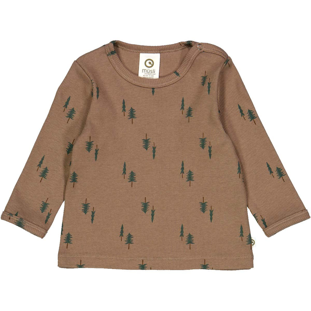 PINE bluse med print af grantræer