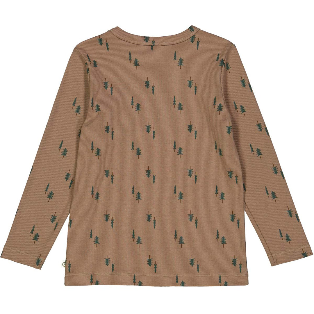 PINE bluse med print af grantræer