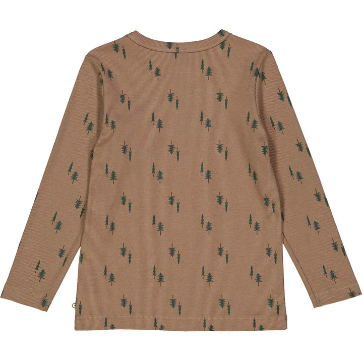 PINE bluse med print af grantræer