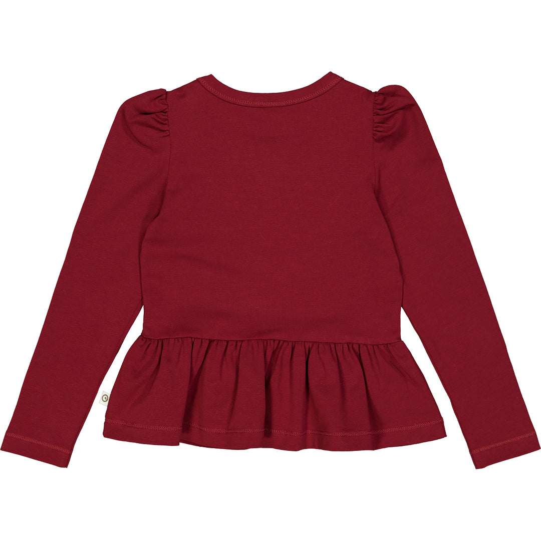 APPLE printet bluse med peplum