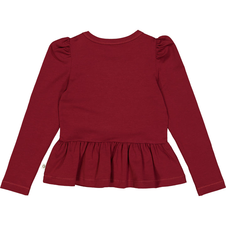 APPLE printet bluse med peplum