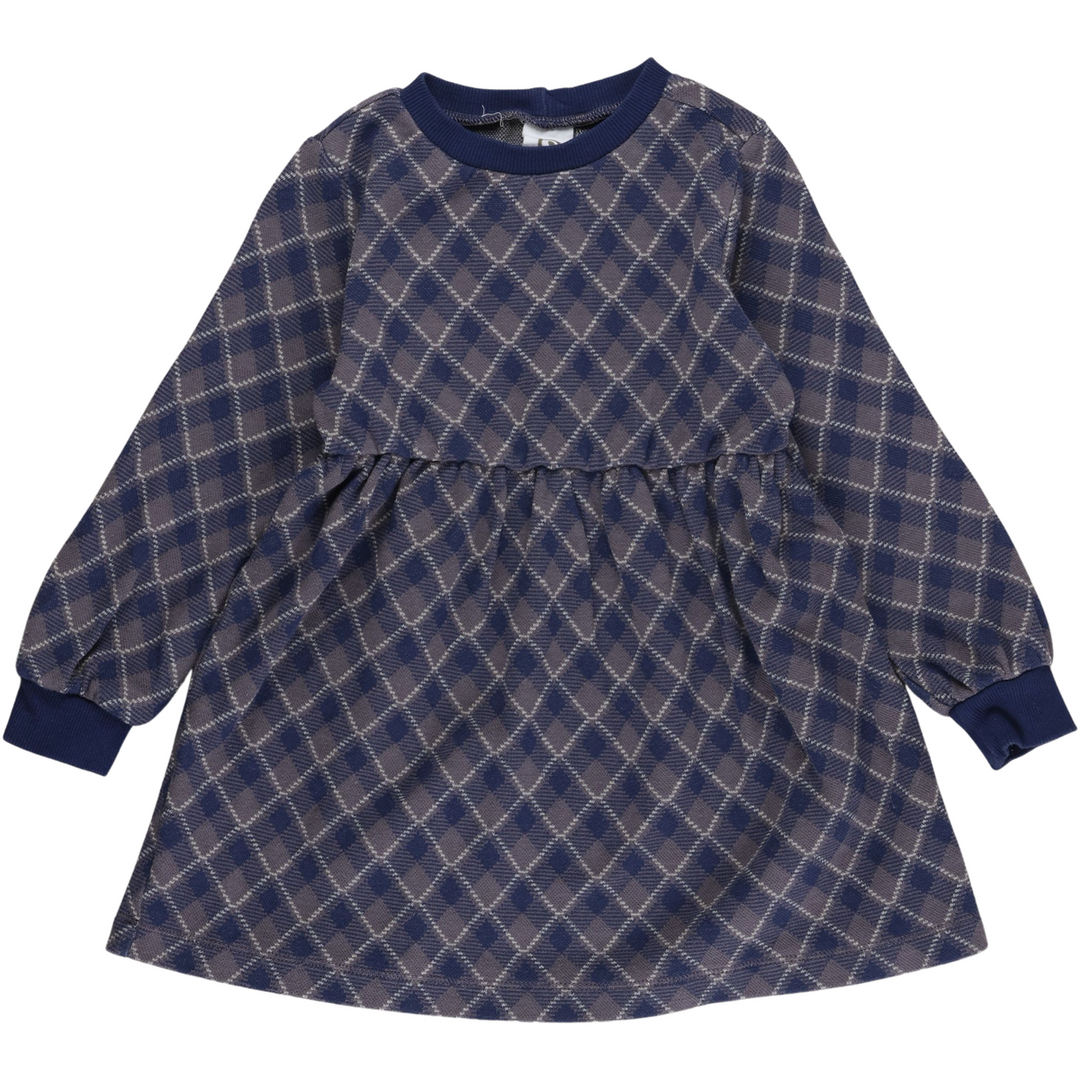 RE-LOVED JACQUARD kjole med tern