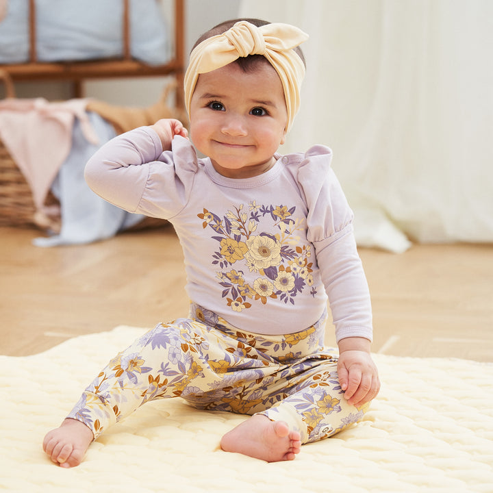 RE-LOVED CARDAMINE bukser med læg og blomsterprint