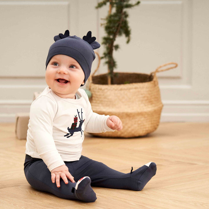 RE-LOVED SANTA hat med Rudolf og gevir