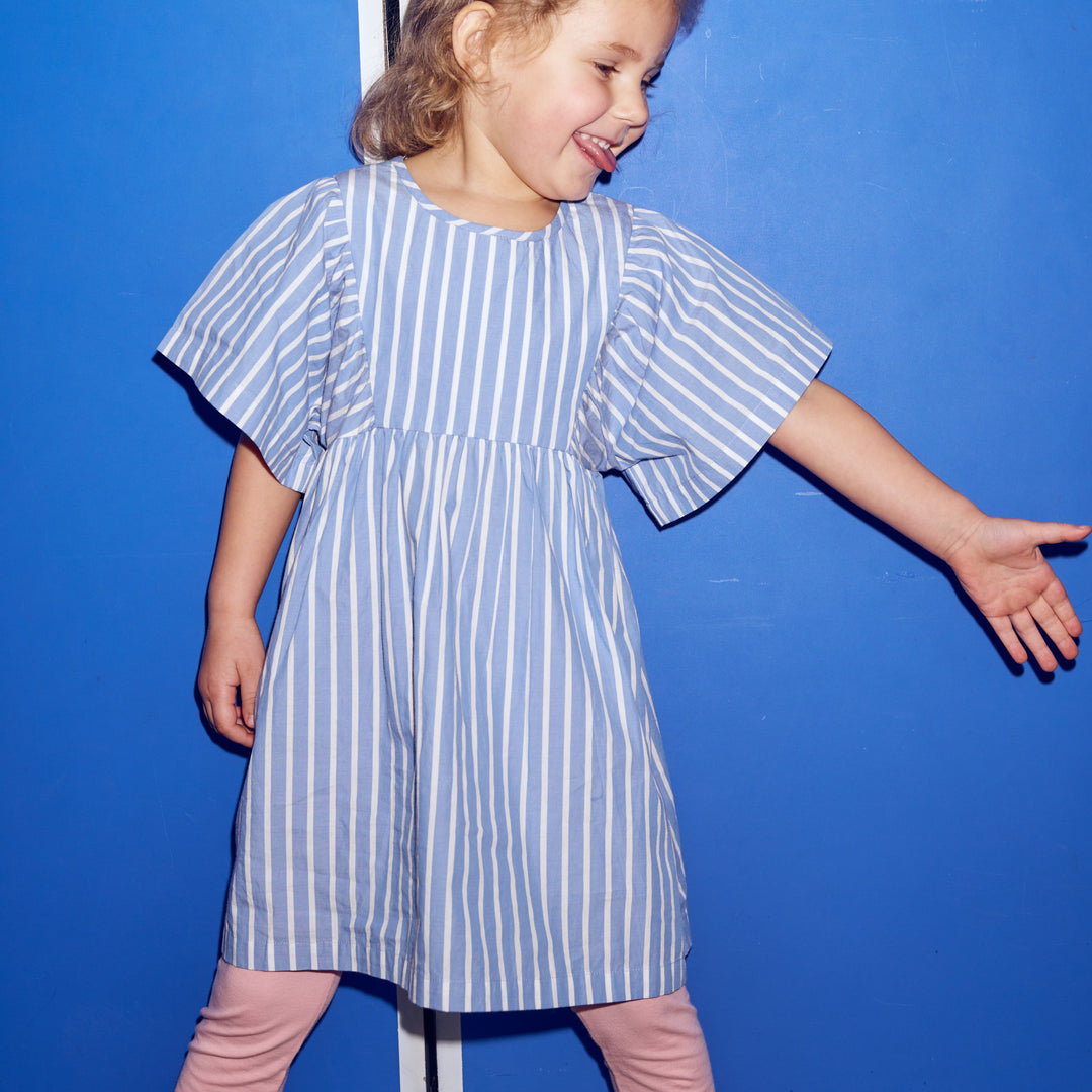RE-LOVED POPLIN STRIPE kjole