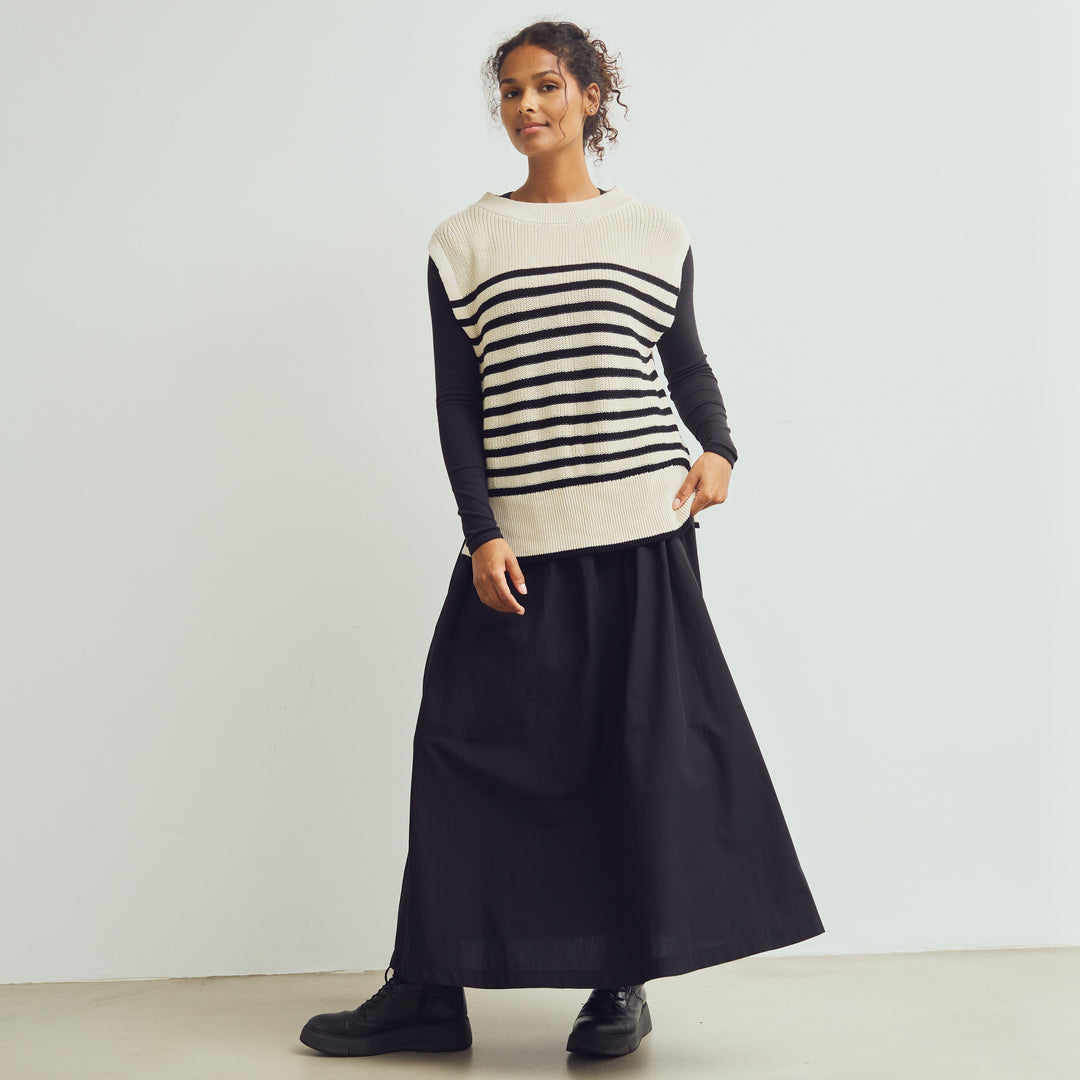 RE-LOVED KNIT stribet vest