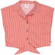 RE-LOVED POPLIN STRIPE crop skjorte med bindebånd