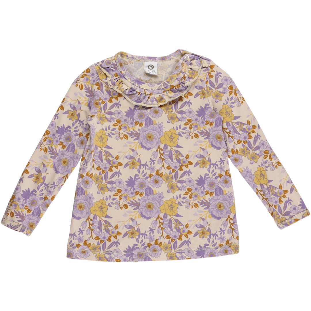 RE-LOVED CARDAMINE flæsekrave bluse med blomsterprint