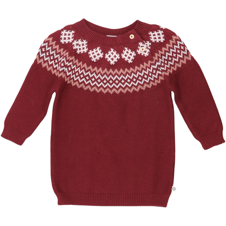 RE-LOVED KNIT jacquard strikket kjole