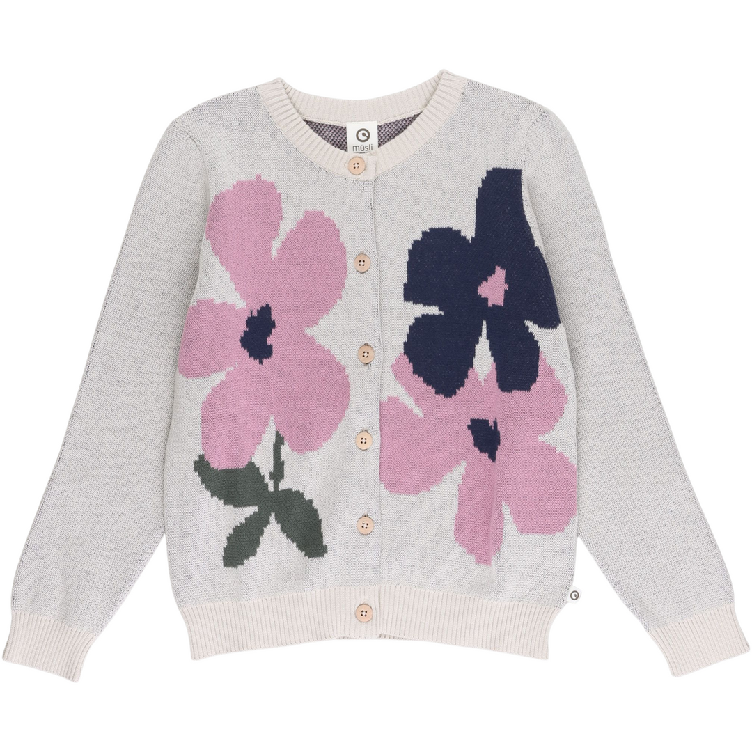RE-LOVED ZINNA blomsterbroderet strik cardigan