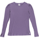 RE-LOVED COZY RIB  bluse med puf ærmer