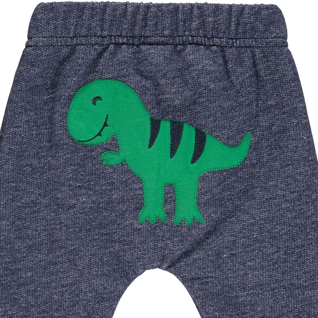 DINOSAUR denim sweatbukser med broderi