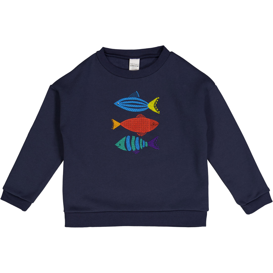 Sweatshirt med fisk