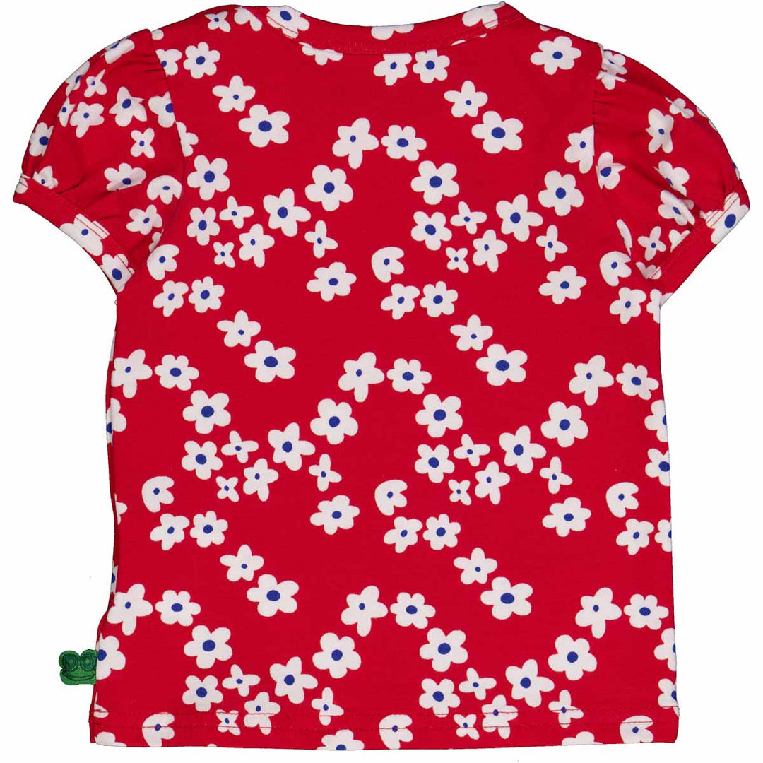 GLADLY pufærme T-shirt med blomsterprint