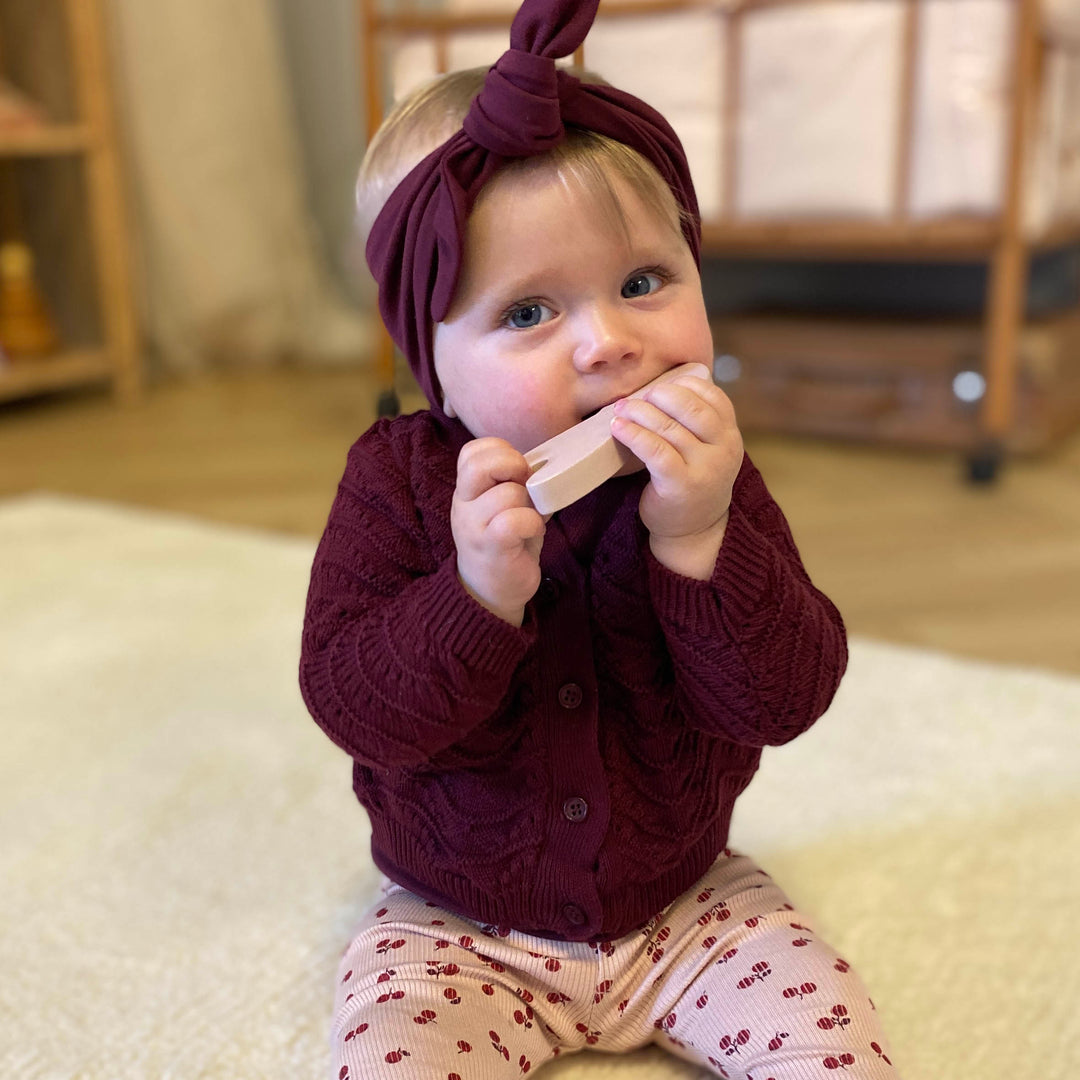 BERRY leggings med bær og flæser