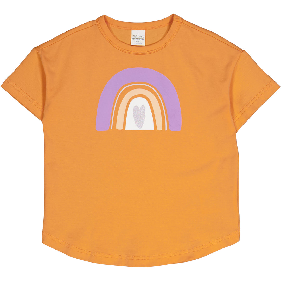 SNAIL big T-shirt med en regnbue