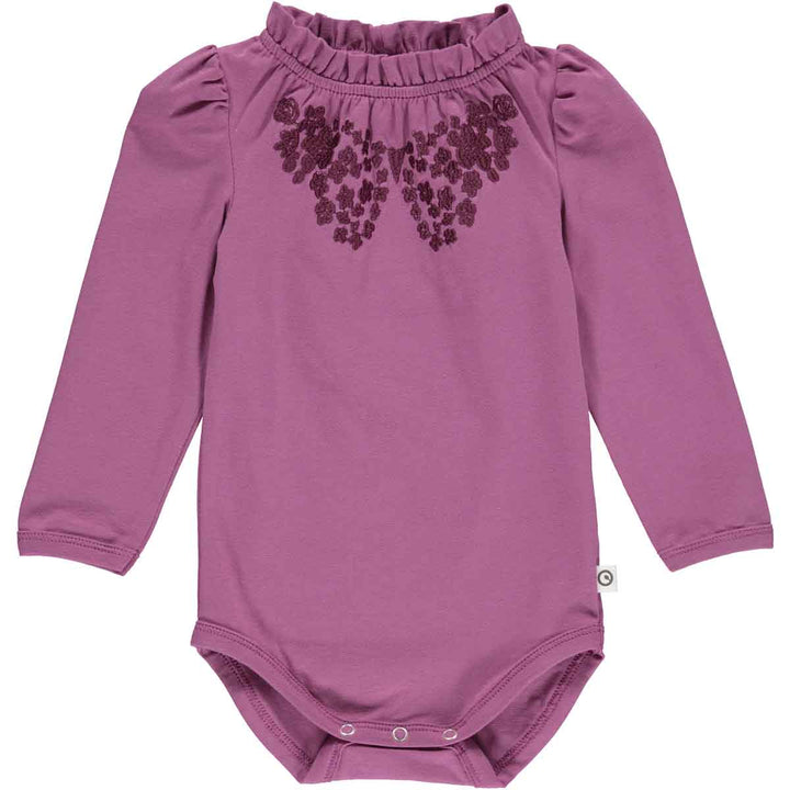 PETIT BLOSSOM body med puf ærmer og broderi